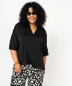Blouse manches chauve-souris femme grande taille
